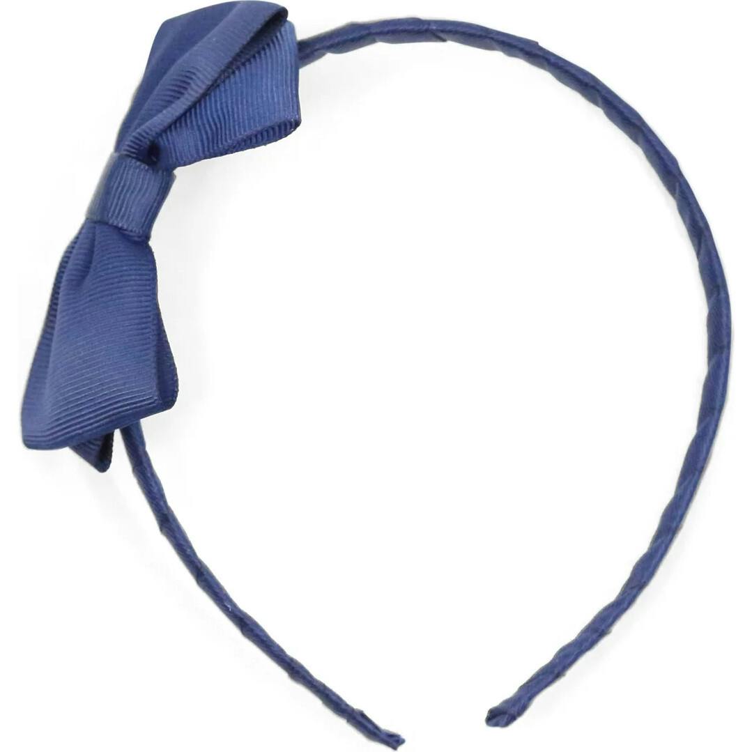 Grosgrain Bow Headband (Navy)
