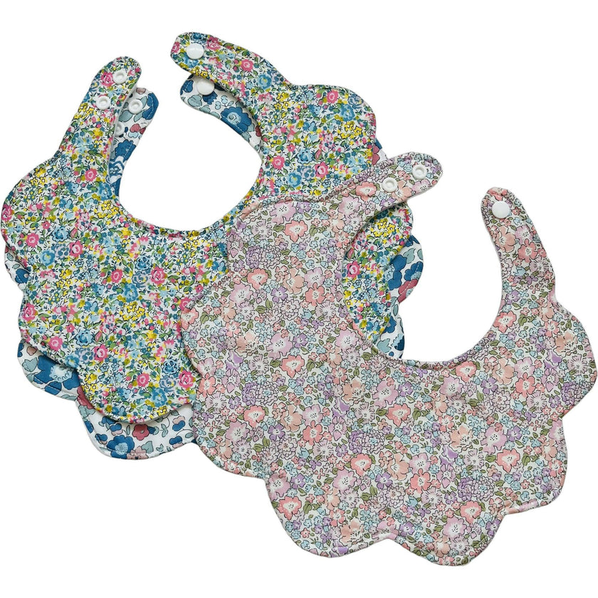 Liberty of London Scallop Baby Dribble Bib - Floral