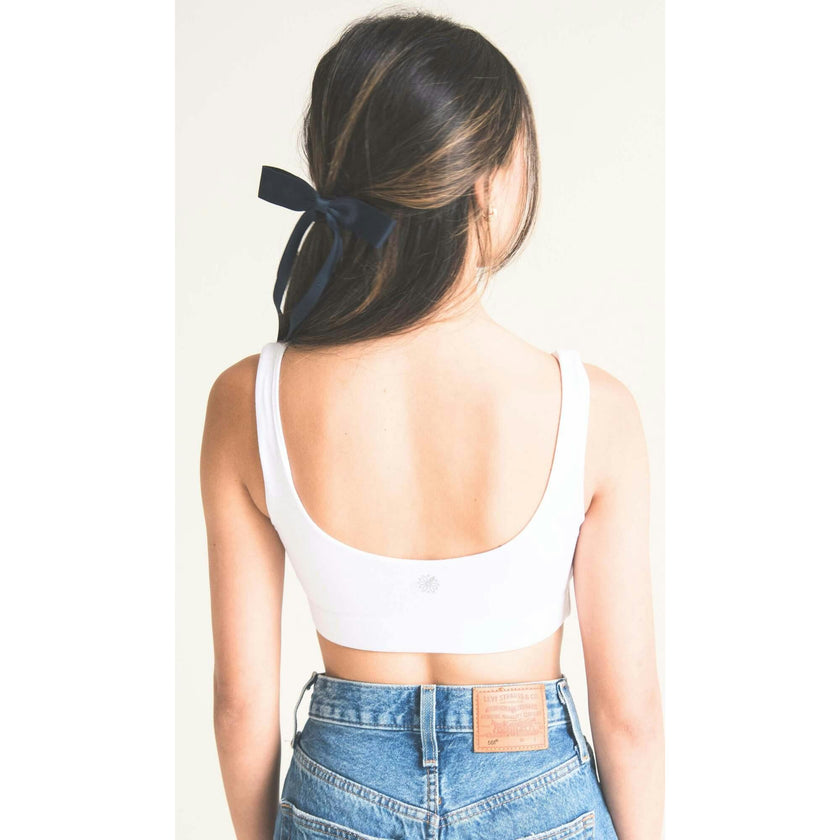 Aster Reversible Girls Tank Bra White