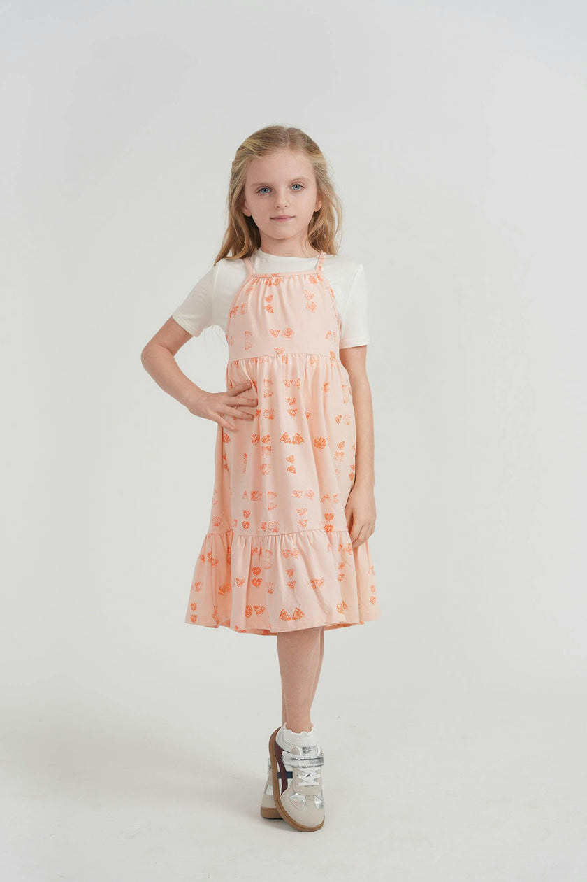 Faded Print Tiered Jumper