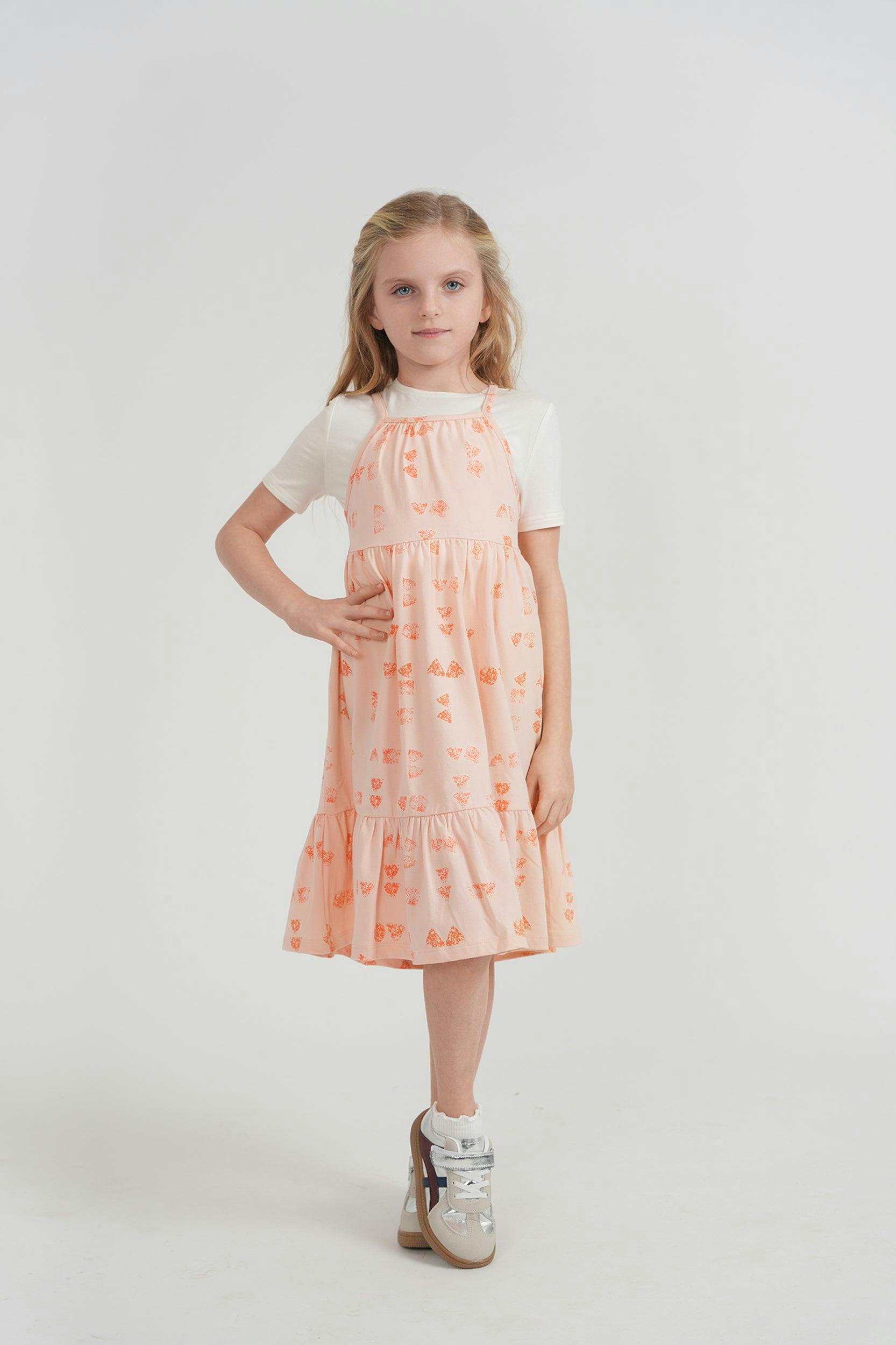 Faded Print Tiered Jumper