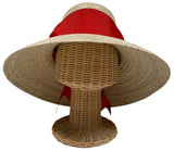 Wildflower Sun Hat (PreOrder Shipping June 15th) - Red Wide & Short Grosgrain Ribbon