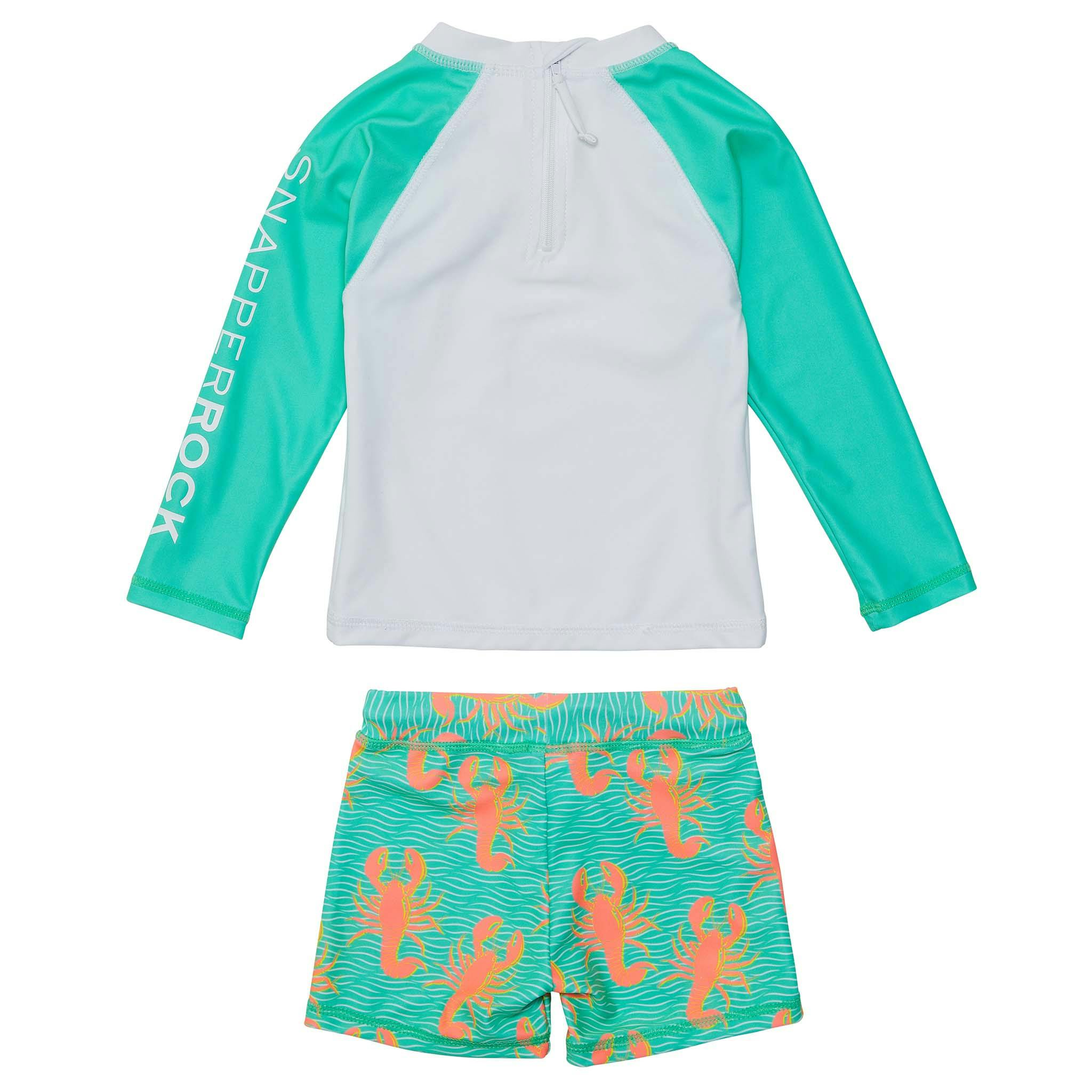 UPF50+ Contrast Long Sleeve Rashguard & Short Set