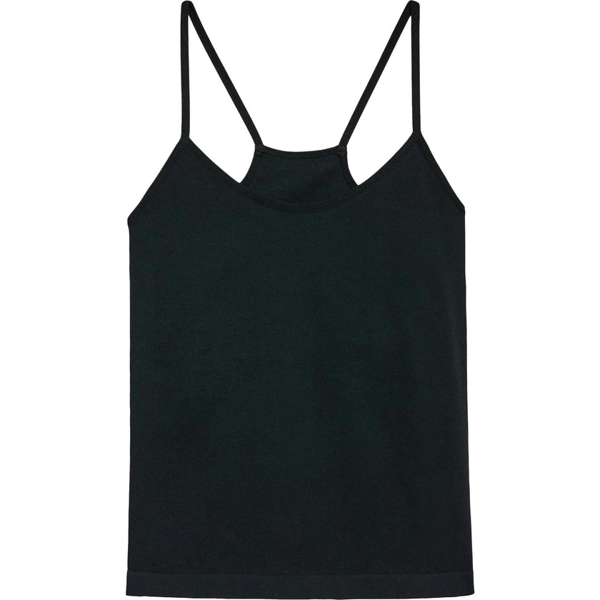 Loren Seamless Waist Length Tank - Black