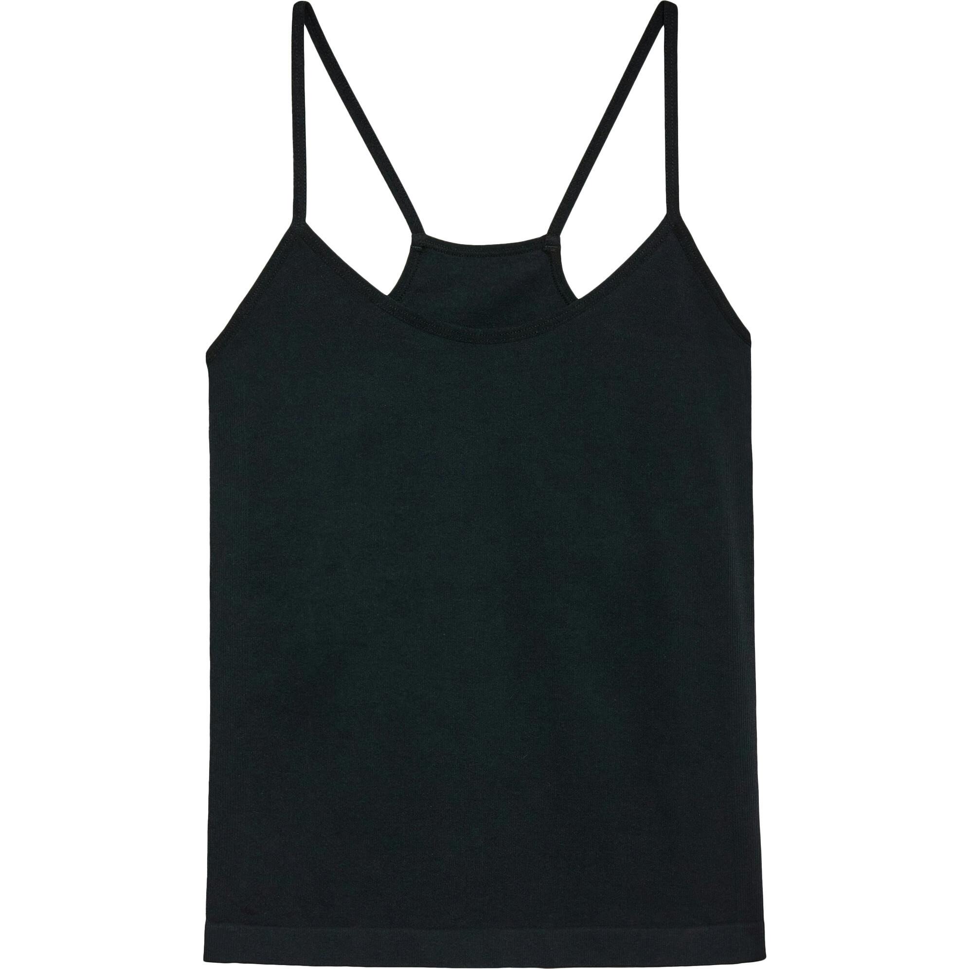 Loren Seamless Waist Length Tank - Black