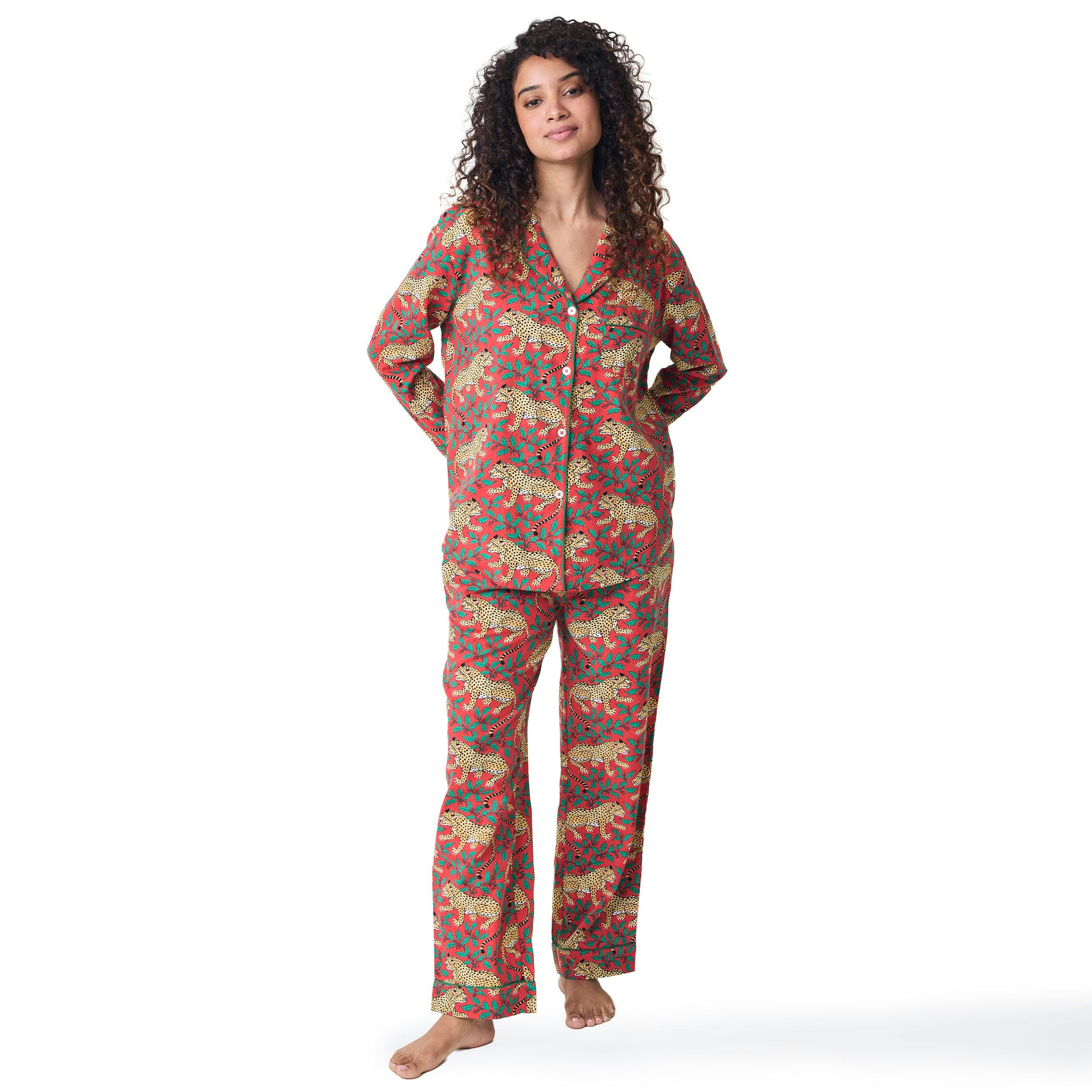 Winter Holly Bagheera - Long PJ Set - Ruby