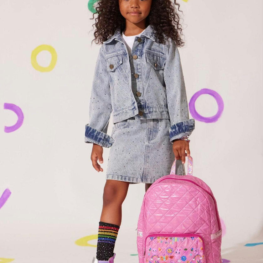 Doodle Art Quilted Backpack