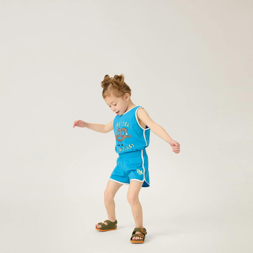 Organic Track Tank in Bodega Blue