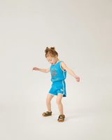 Organic Track Tank in Bodega Blue