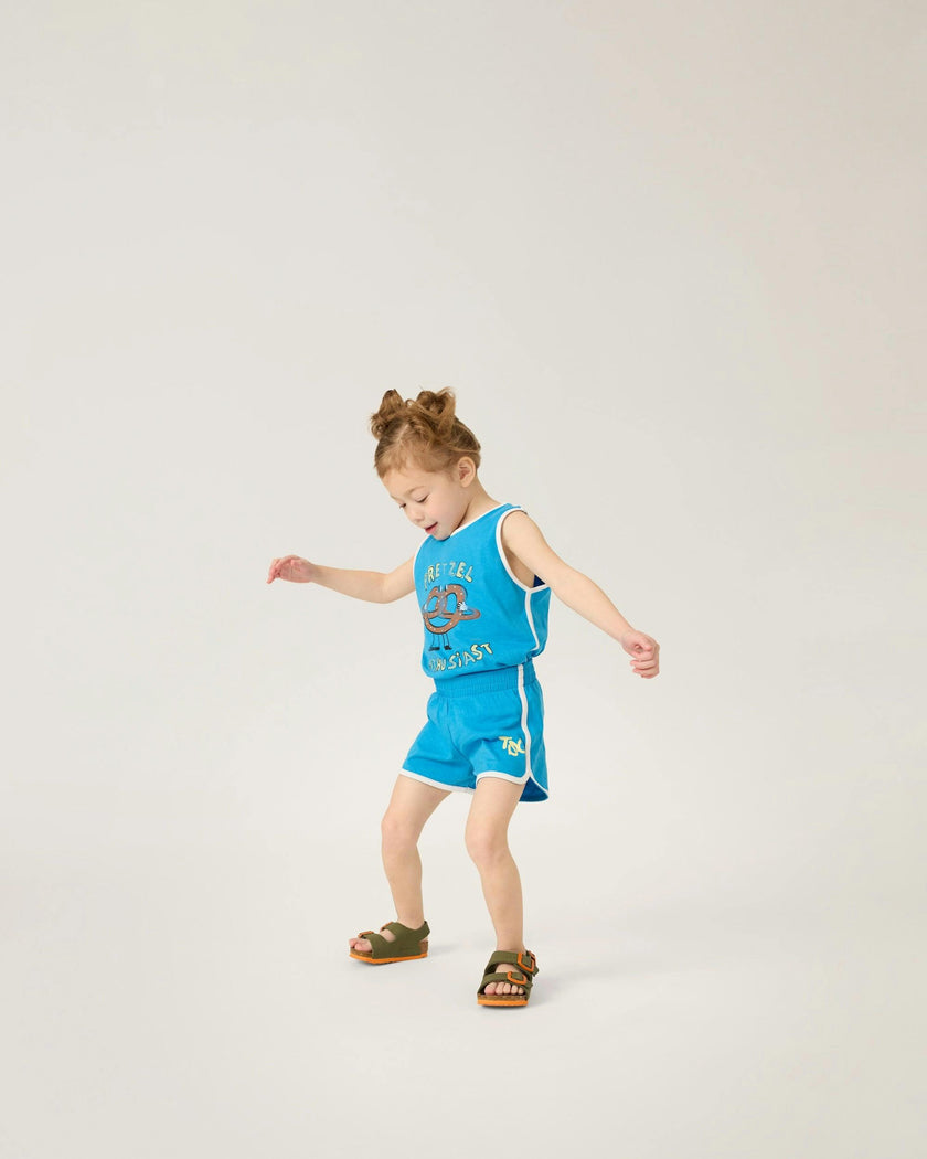Organic Track Tank in Bodega Blue