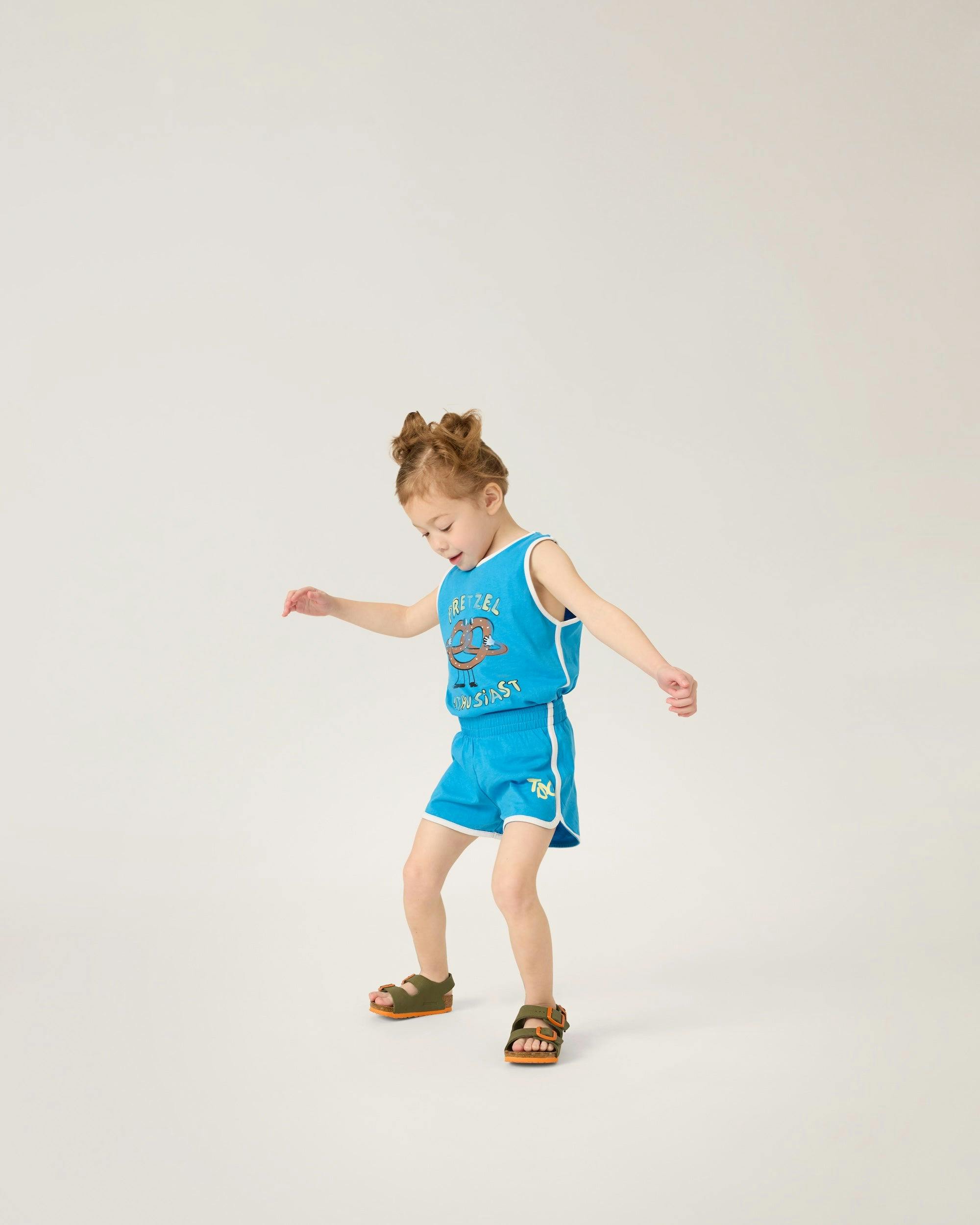 Organic Track Tank in Bodega Blue