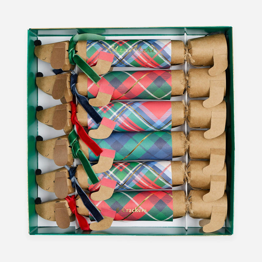 Plaid Sausage Dog Crackers
