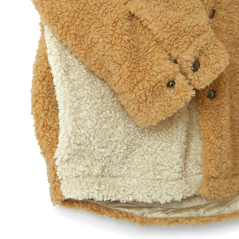 IL GUFO Colorblock Teddy Fleece Shirt Jacket
