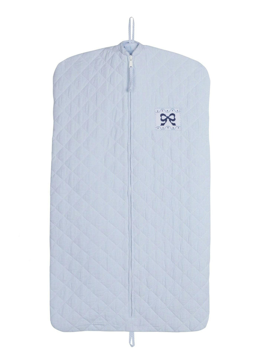 Quilted Luggage - Blue Bow