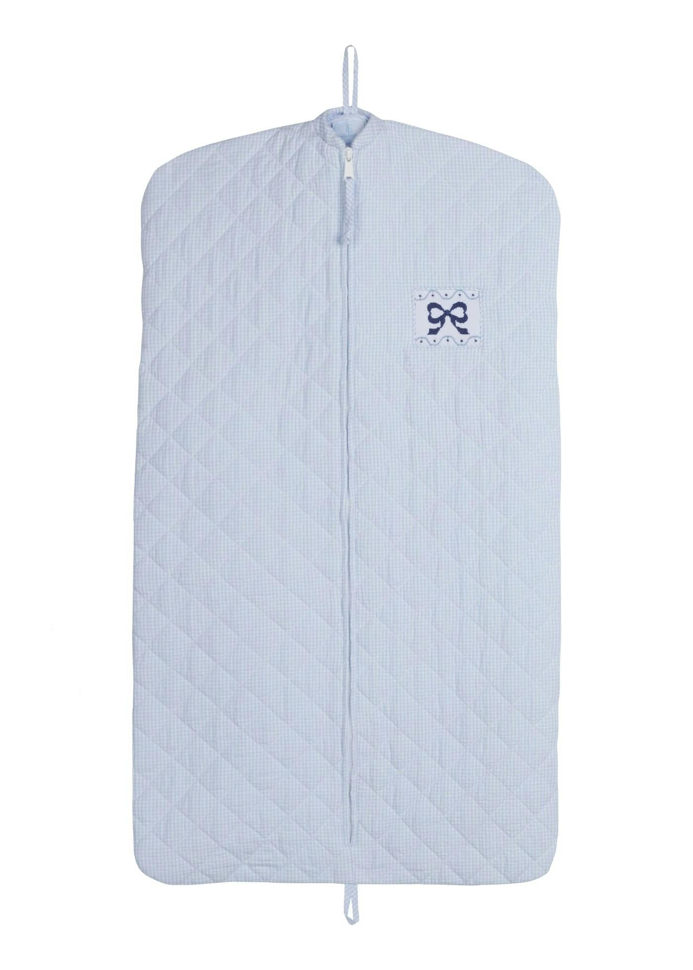 Quilted Luggage - Blue Bow