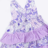 Lacy Lavender Floral - Ruffle Sunsuit