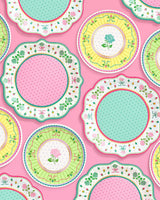 Tea Party Plates - 32 pastel floral plates