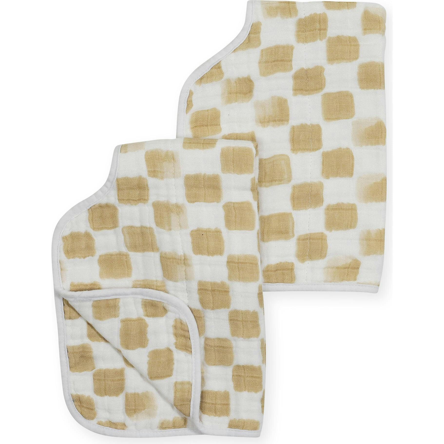 Cotton Muslin Burp Cloth 2 Pack - Adobe Checker