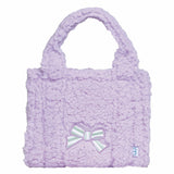 Sherpa Tote Bag – Cozy, Colorful & Convertible with Matching Coin Purse, Bows