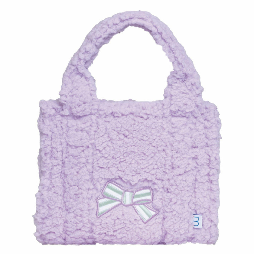 Sherpa Tote Bag – Cozy, Colorful & Convertible with Matching Coin Purse, Bows