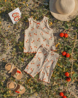 Crochet Clip Set in Cherry Crush