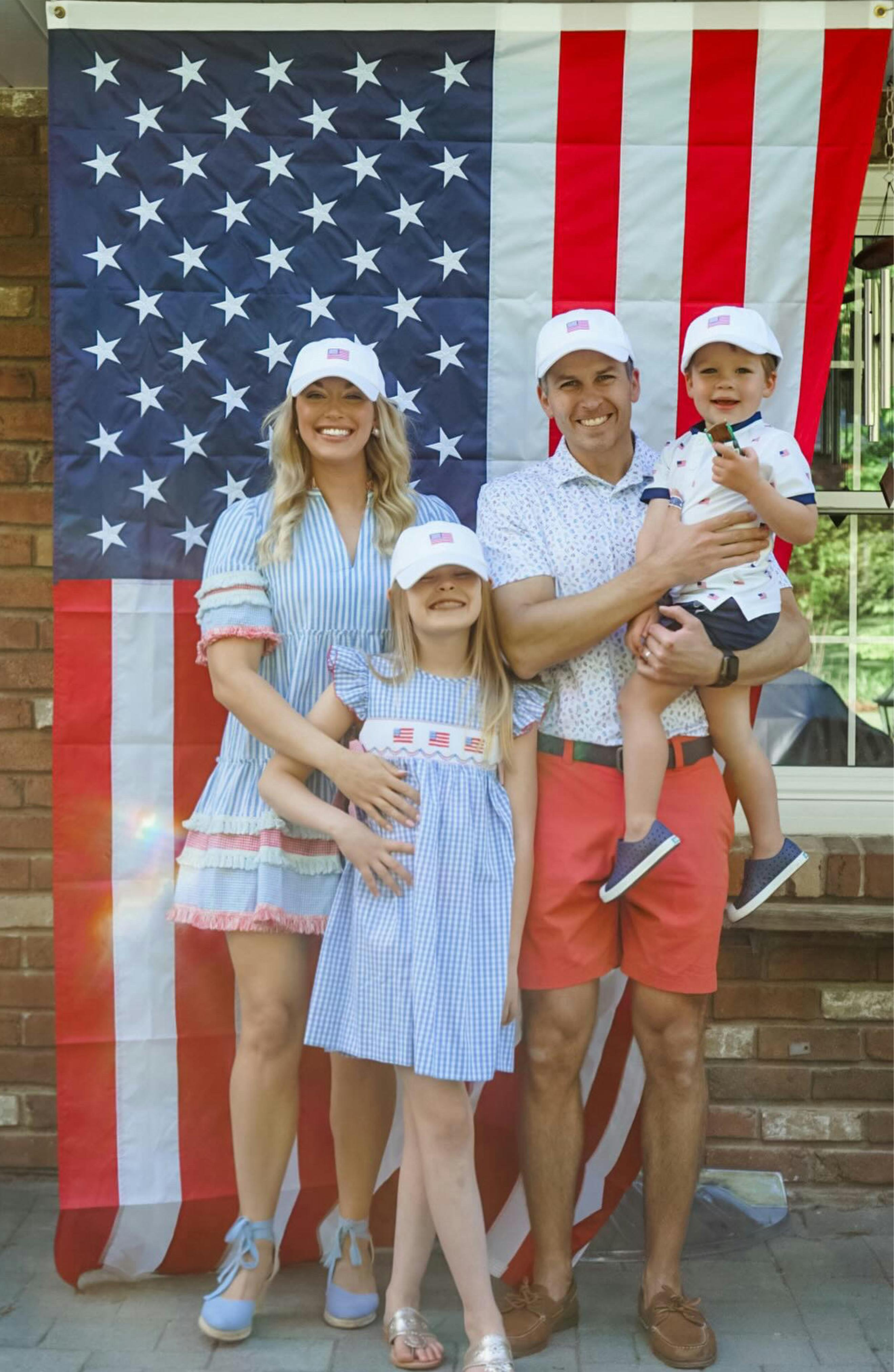 American Flag Bow Baseball Hat (Youth, Junior)