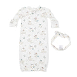 Flower Ducklings - Kimono Gown & Knot Headband