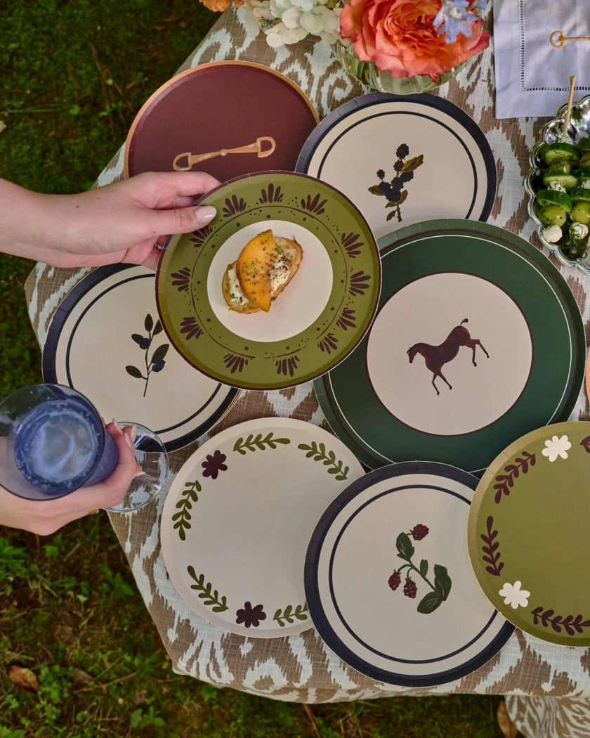 Botanica Hors d'Oeuvres Plate Set - Olive