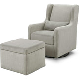 Adrian Swivel Glider with Storage Ottoman