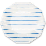 Cobalt Frenchie Striped Small Plates