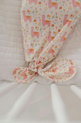 Knotted Sleeper Set in Llamas
