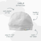 CHARLIE 10-Pack Baby Hats