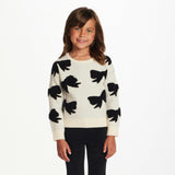 Kids Sweater & Legging Set | Cream Bow