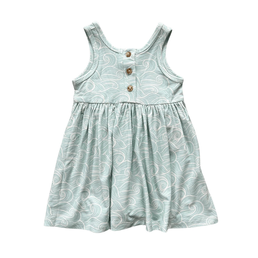 Henley Tank Dress Summer Polka Dots