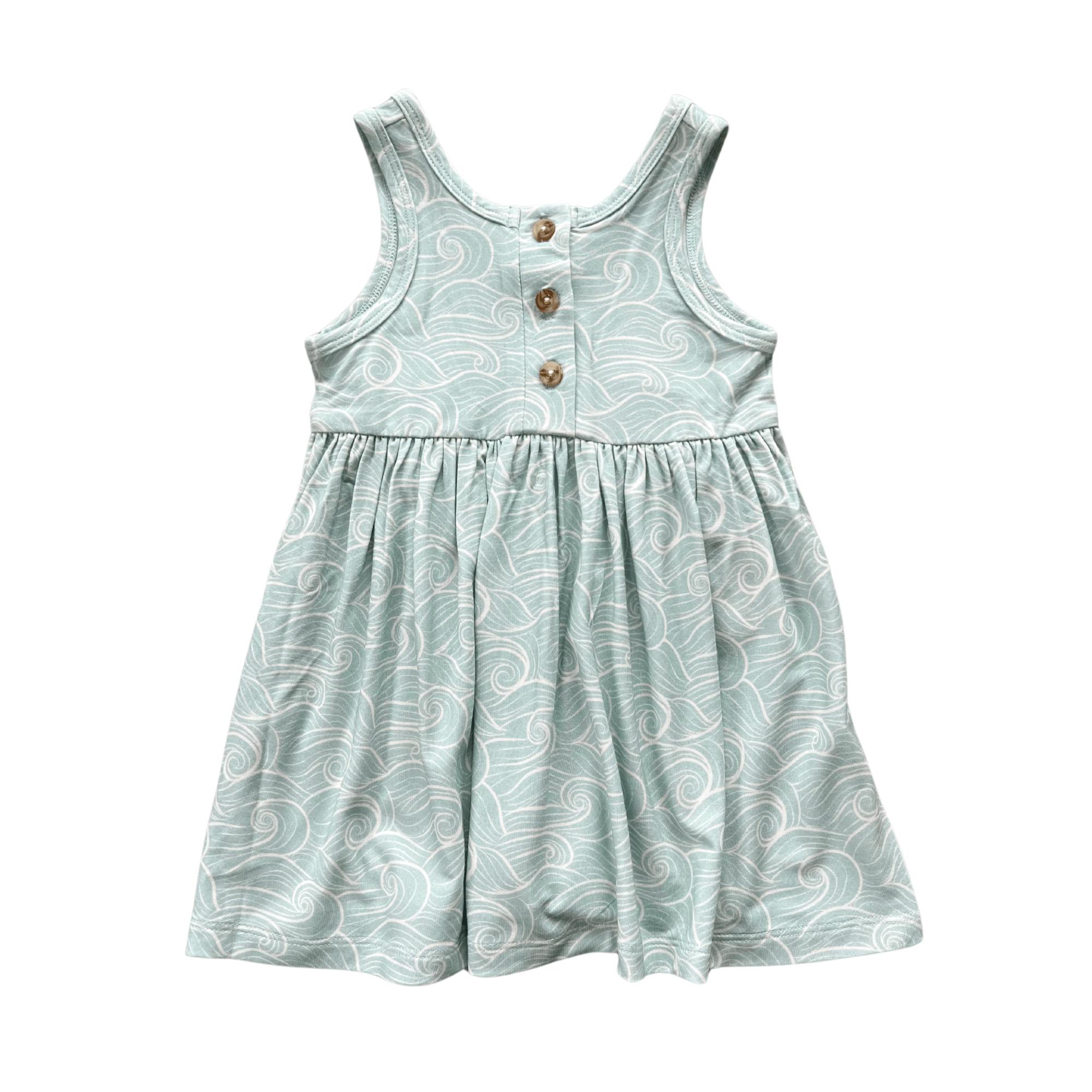 Henley Tank Dress Summer Polka Dots