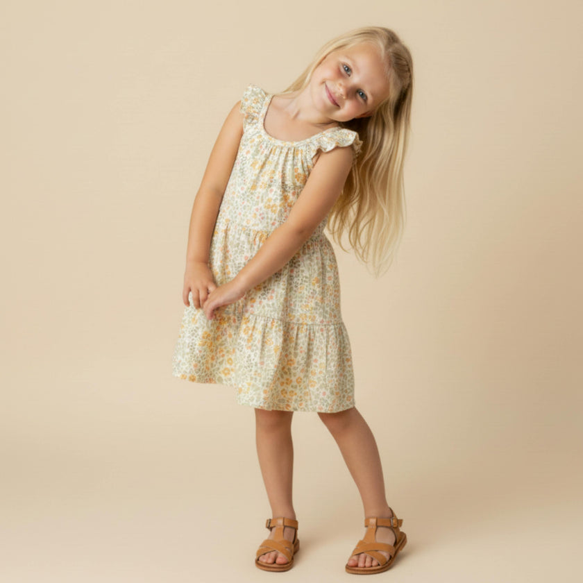 Organic Ruffle Tiered Dress - Bloomfield