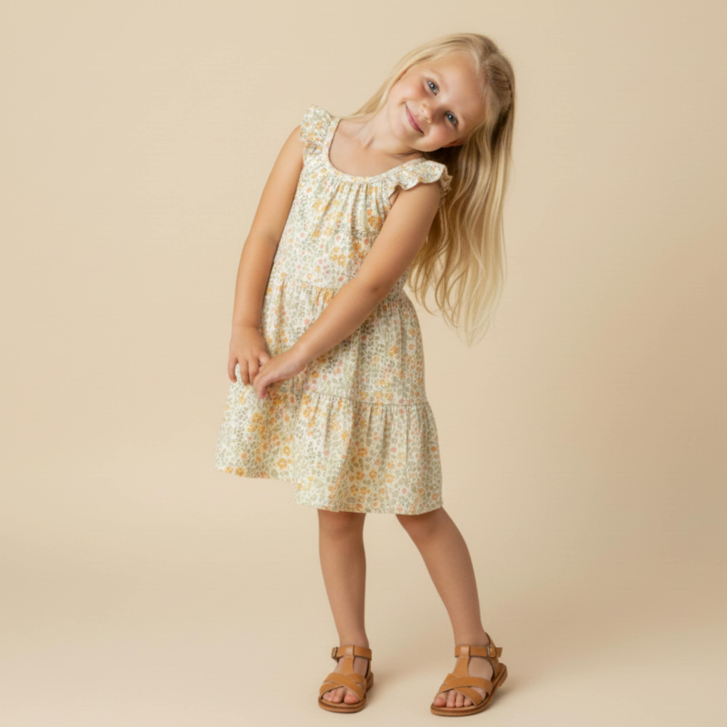Organic Ruffle Tiered Dress - Bloomfield