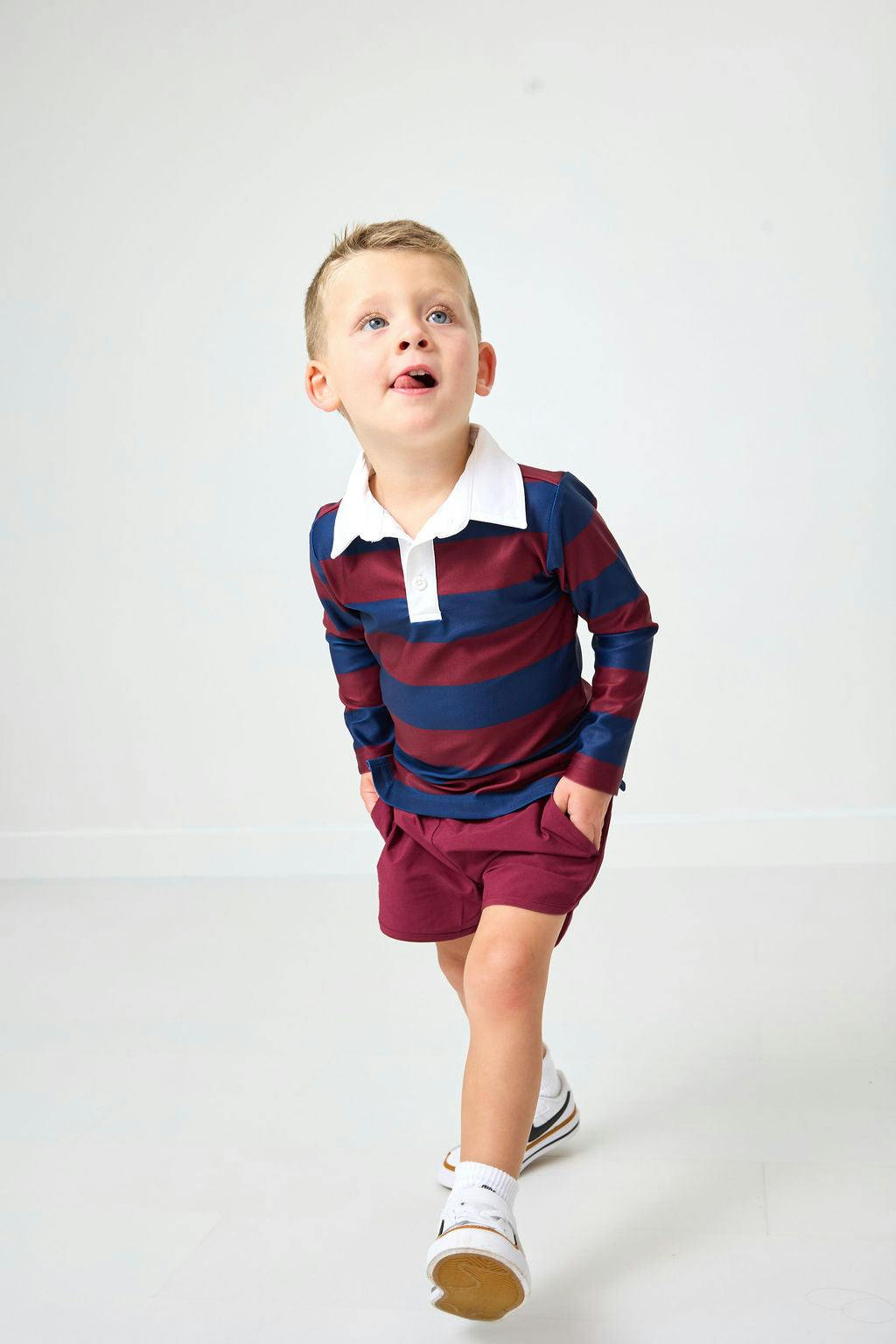 long sleeve rugby polo shirt