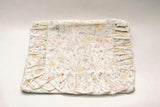 Dewdrop Meadow Timeless Floral Ruffle Zipper Pouch