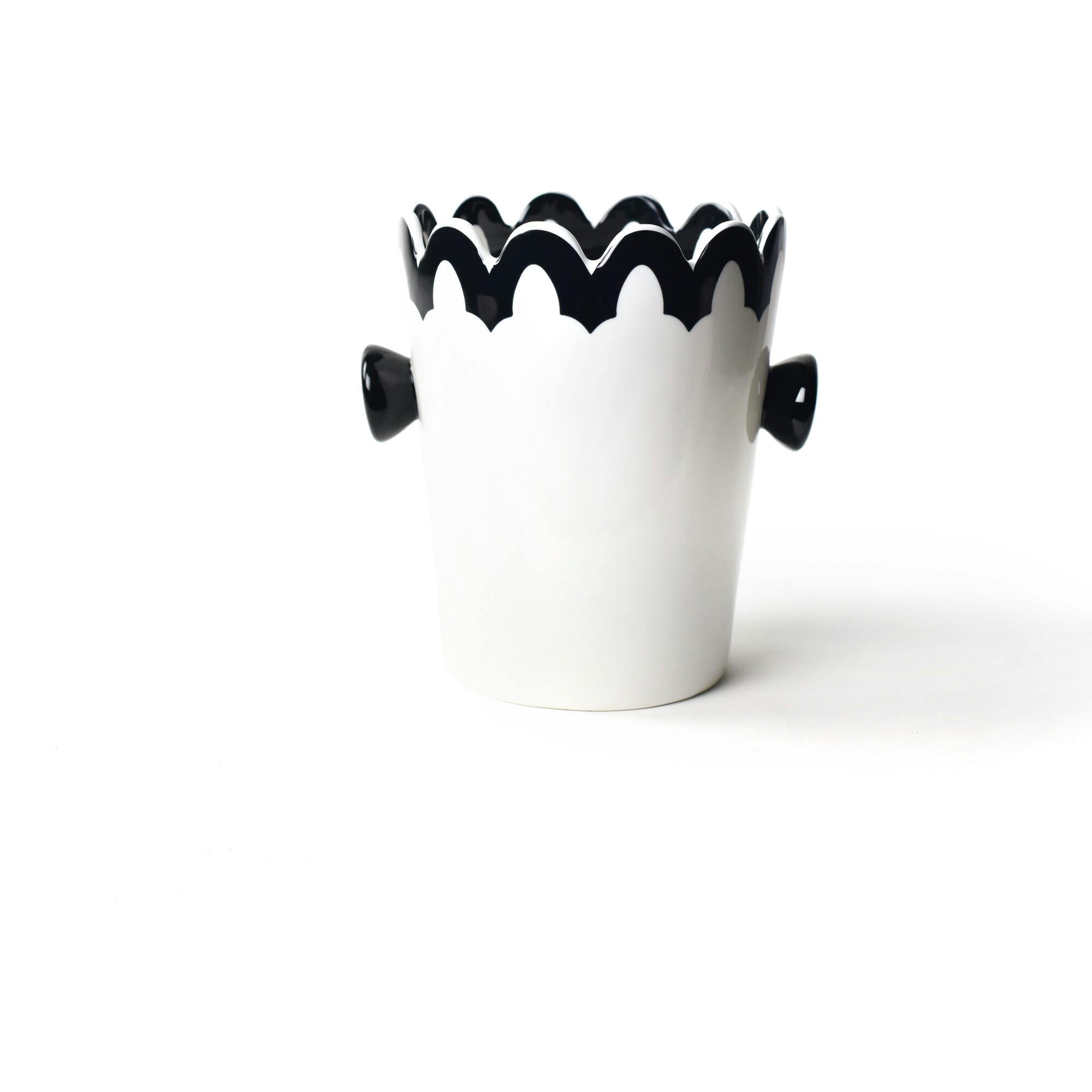 Black Arabesque Scallop Ice Bucket