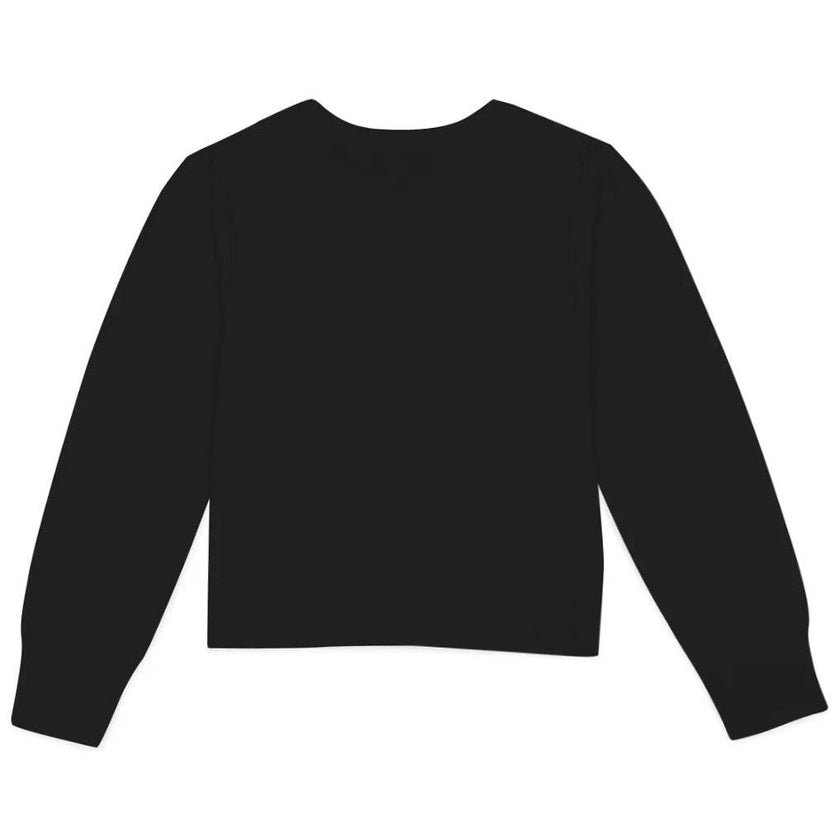 TARTINE ET CHOCOLAT WOOL AND CASHMERE GIRL CARDIGAN WITH KNOTS - BLACK
