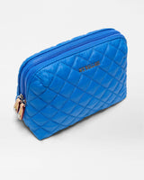 Surf Blue Medium Double Zip Cosmetic