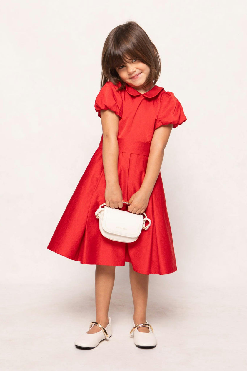 Mini Wrenley Dress in Red Taffeta