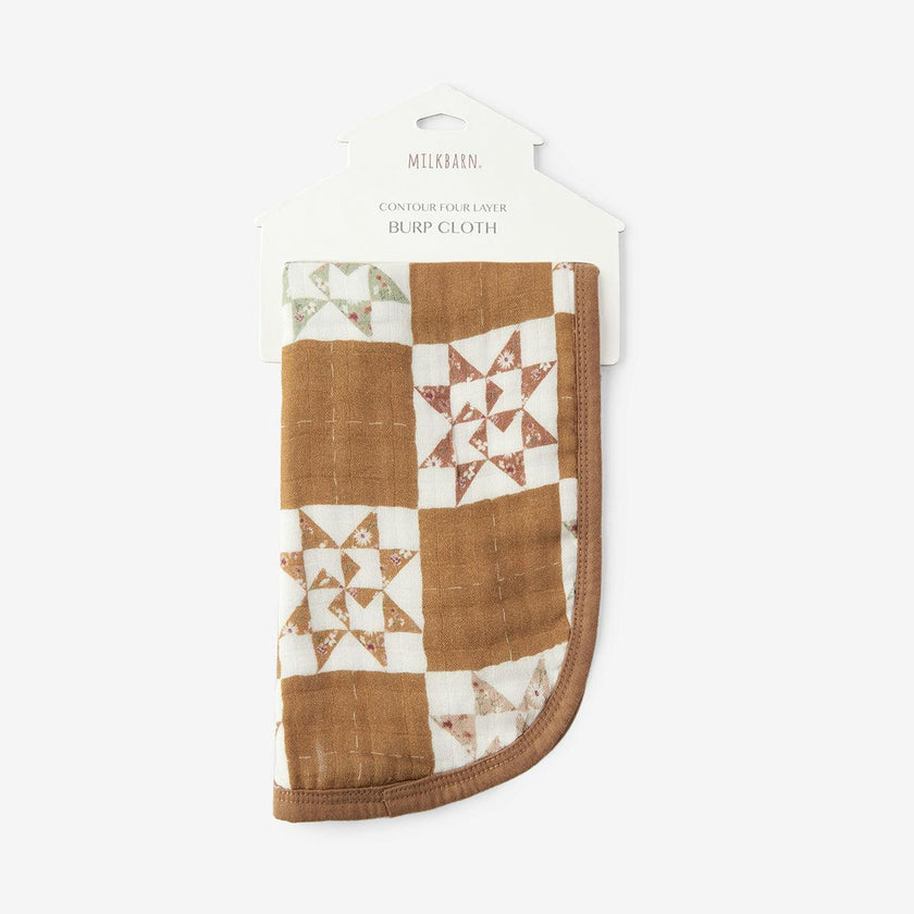 Quilt Contour Four Layer Burp Cloth