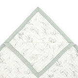 Organic Cotton Muslin Quilted Throw - Pencil Floral