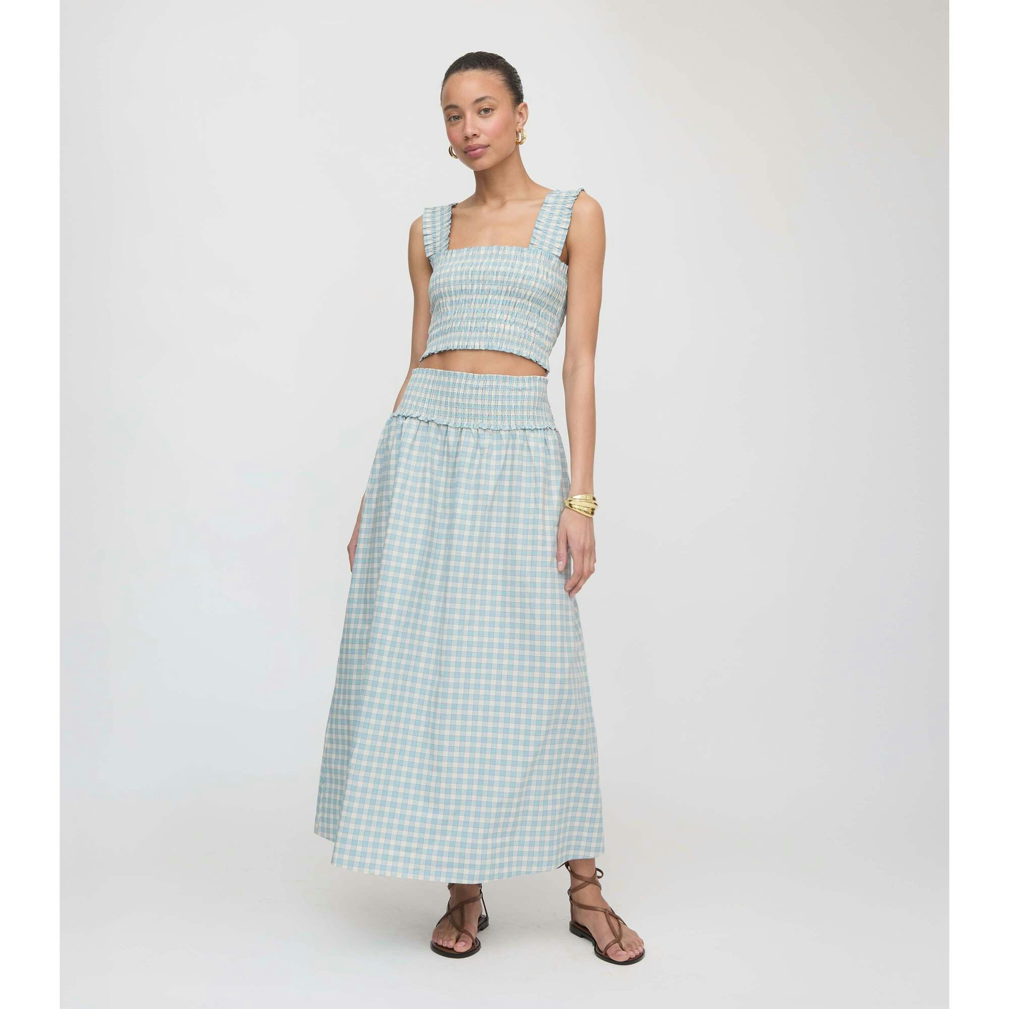 The Azalea Nap Top - Blue/Red Gingham