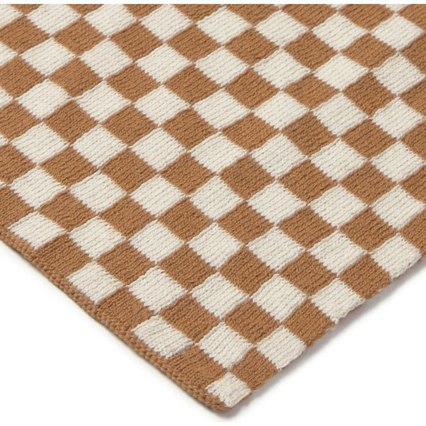 Knitted Blanket Tiles Toffee