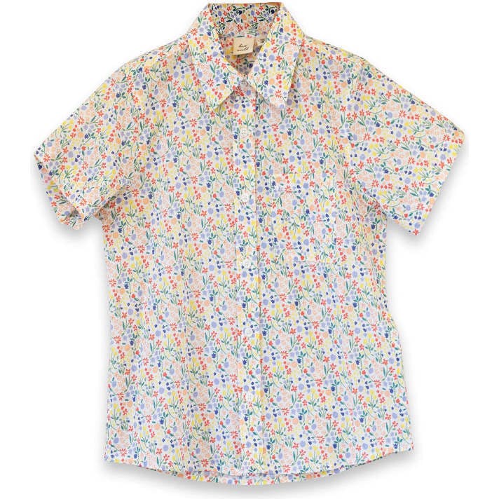 Boys Collar Shirt | Yellow Petal Confetti
