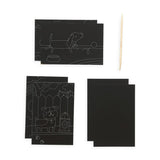 Scratch and Scribble Mini Scratch Art Kit - Playful Pups - 6 Cards