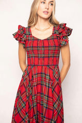 Hattie Dress in Holiday Plaid